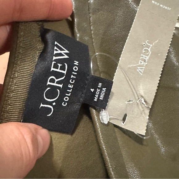 NWOT j crew Collection pencil midi skirt in leather - Picture 2 of 4